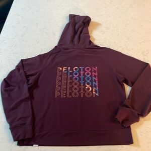Peloton Cropped Hoodie Plum Size Medium